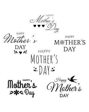 Happy Mothers Day Silhouette Clip Art
