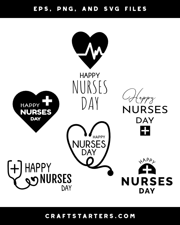 Happy Nurses Day Silhouette Clip Art