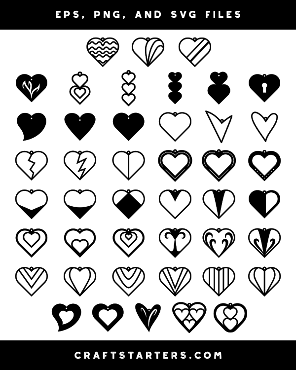 Download Heart Earring Silhouette Clip Art