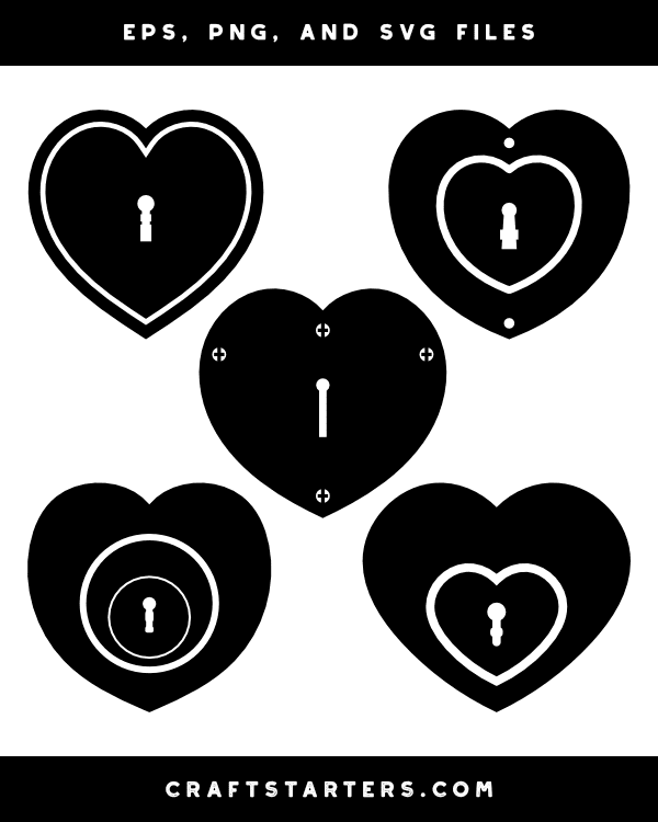 Heart Lock Silhouette Clip Art