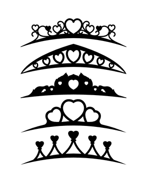 Heart Tiara Silhouette Clip Art