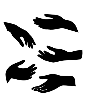 Helping Hand Silhouette Clip Art