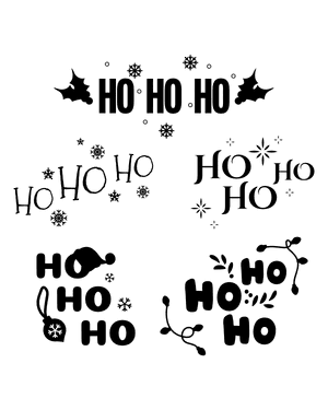 Ho Ho Ho Silhouette Clip Art