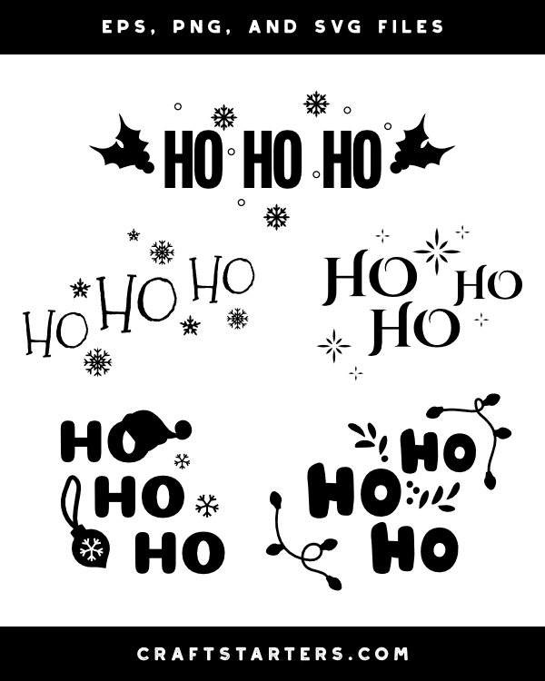 Ho Ho Ho Silhouette Clip Art