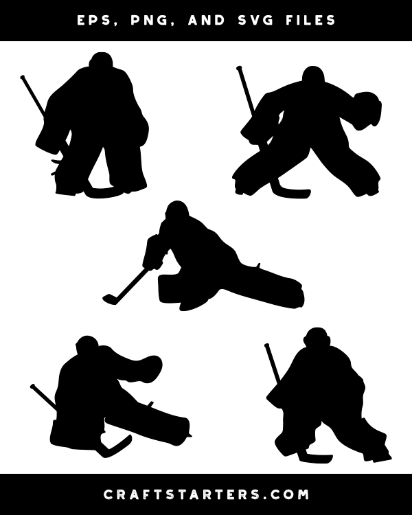 Hockey Goalie Silhouette Clip Art