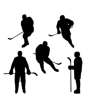Hockey Player Silhouette Clip Art