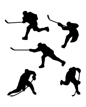 Hockey Slapshot Silhouette Clip Art