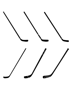 Hockey Stick Silhouette Clip Art