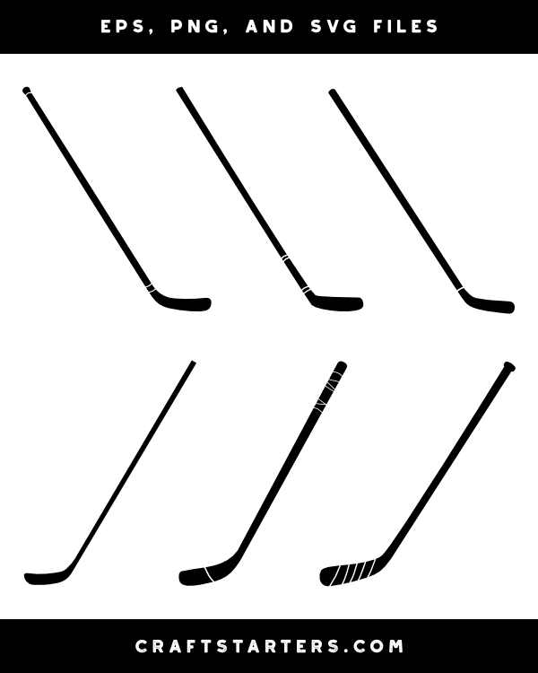 Hockey Stick Silhouette Clip Art