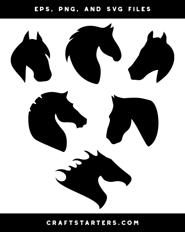 horse head silhouette png