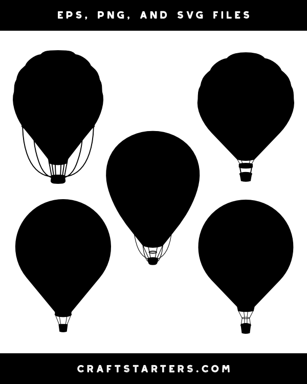 Hot Air Balloon Silhouette Clip Art