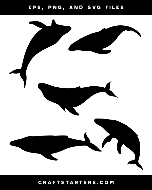 Humpback Whale Silhouette Clip Art