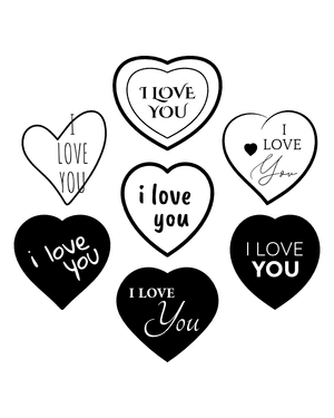 I Love You Heart Silhouette Clip Art