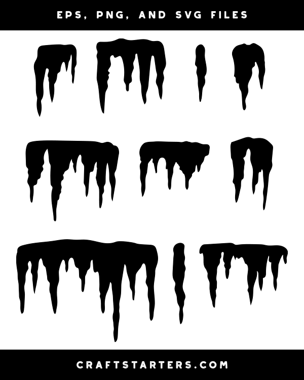 Icicle Silhouette Clip Art