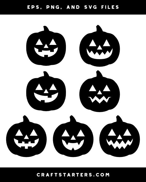 Jack O Lantern SVG, Pumpkin Clip Art, Jack O' Lantern Silhouette