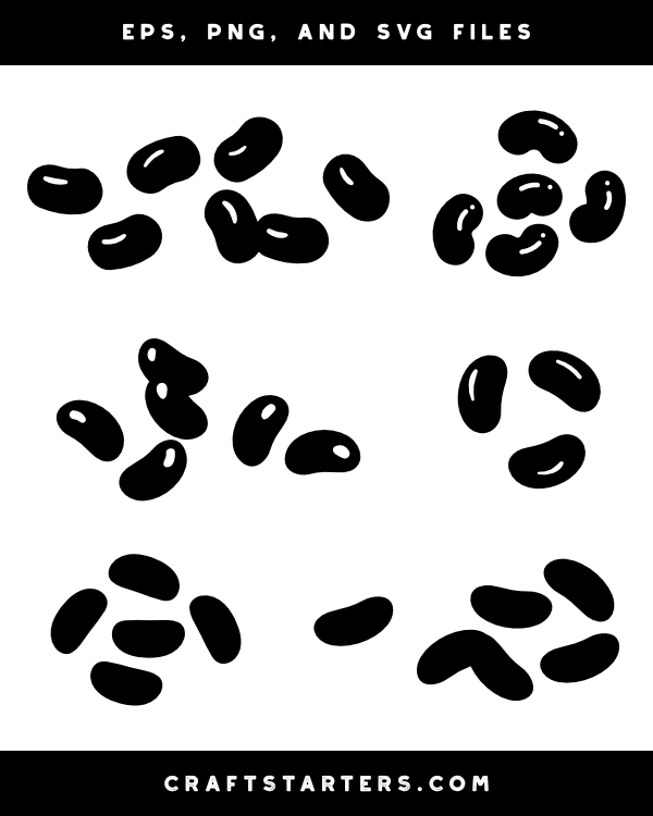 Jelly Beans Silhouette Clip Art