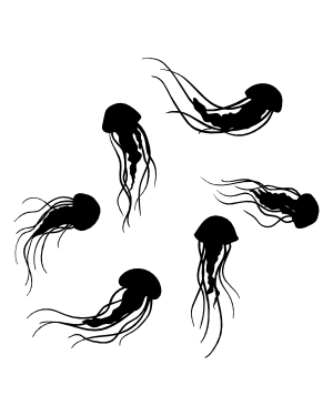 Jellyfish Silhouette Clip Art