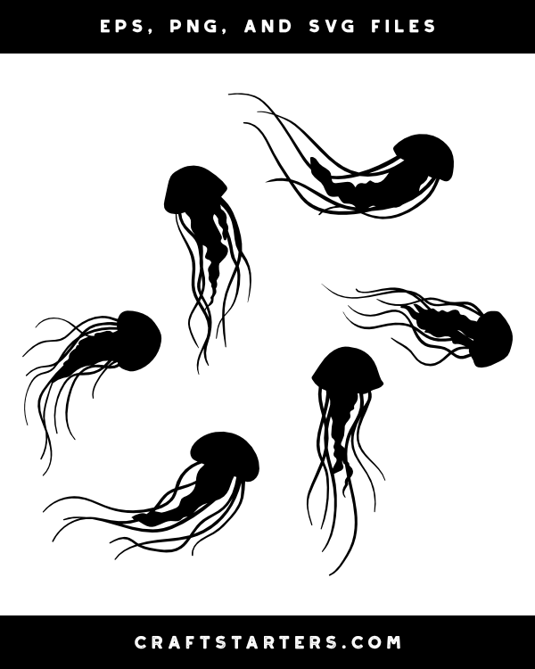 Jellyfish Silhouette Clip Art