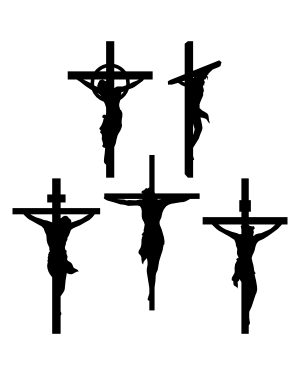 Jesus On the Cross Silhouette Clip Art