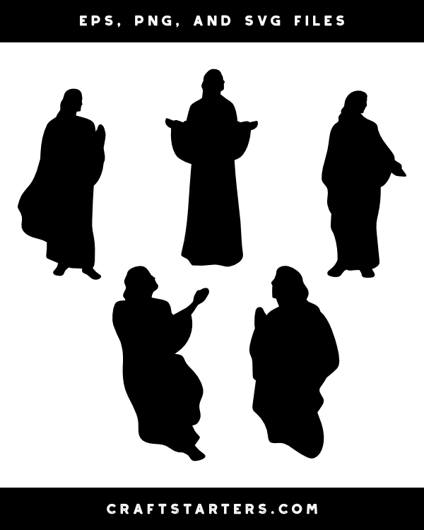 holy family silhouette clip art