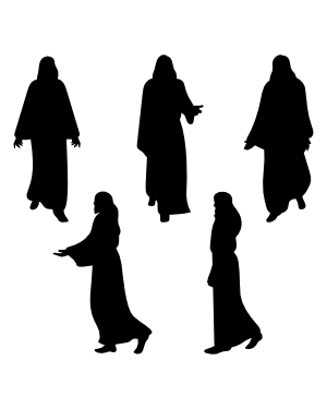 Jesus Walking Silhouette Clip Art