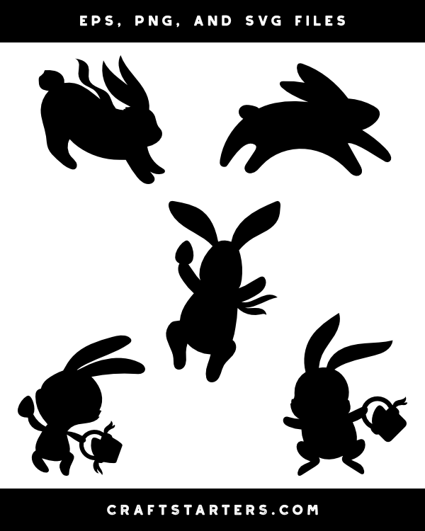 bunny jumping silhouette