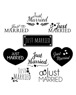 Just Married Silhouette Clip Art