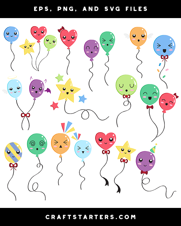 Kawaii Balloon Clip Art