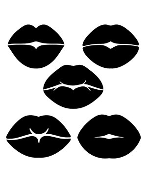 Kiss Lips Silhouette Clip Art