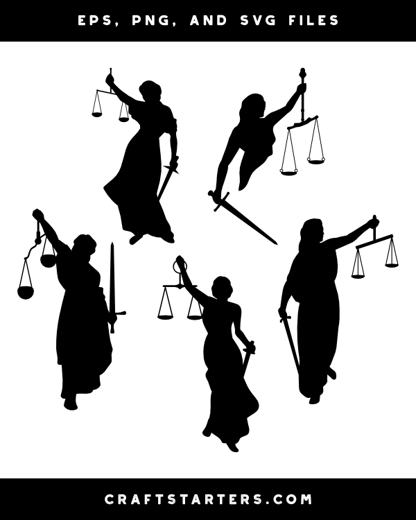 Lady Justice Silhouette Clip Art