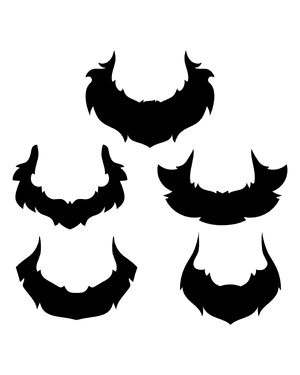 Leprechaun Beard Silhouette Clip Art