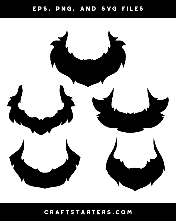 Leprechaun Beard Silhouette Clip Art
