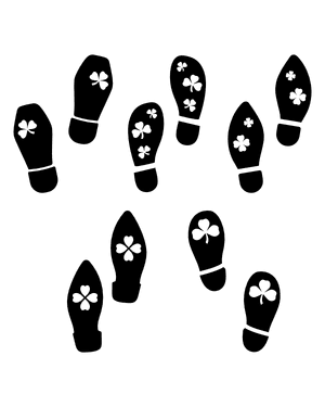 Leprechaun Footprint Silhouette Clip Art
