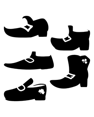 Leprechaun Shoe Silhouette Clip Art