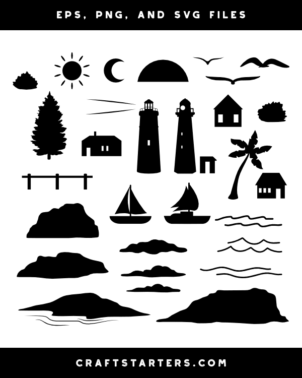 Lighthouse Scene Creator Silhouette Clip Art