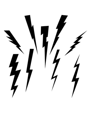 Lightning Bolt Silhouette Clip Art
