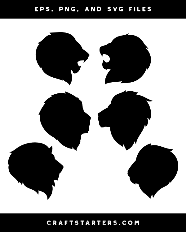 lion head silhouette png
