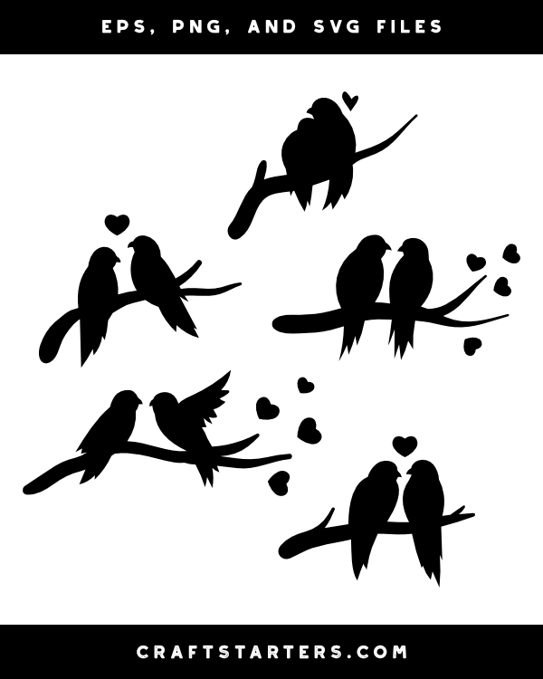 lovebird clipart silhouette