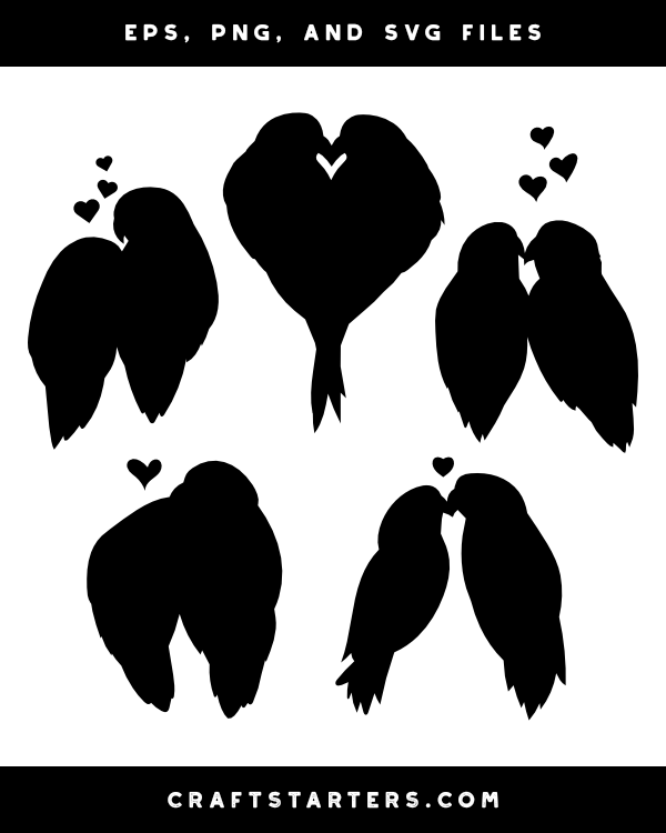 black love birds clip art