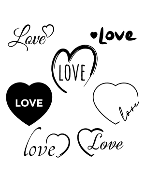 Love Heart Silhouette Clip Art