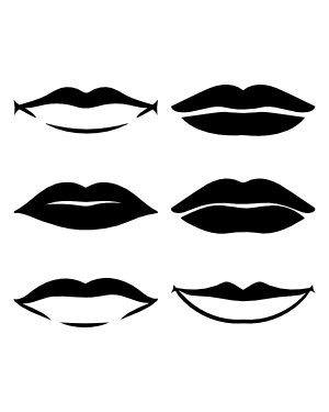 Male Lips Silhouette Clip Art