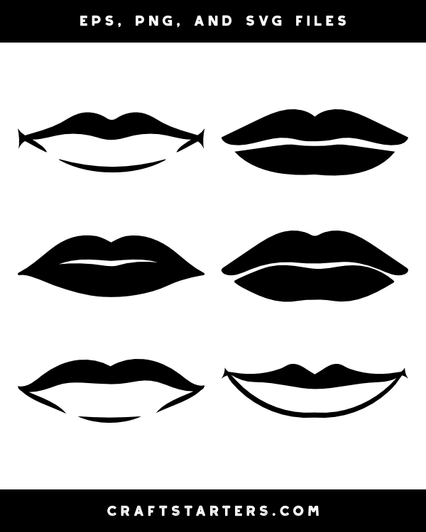 Male Lips Silhouette Clip Art