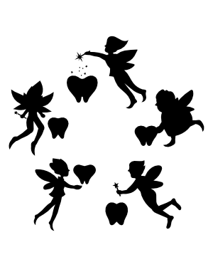 Male Tooth Fairy Silhouette Clip Art
