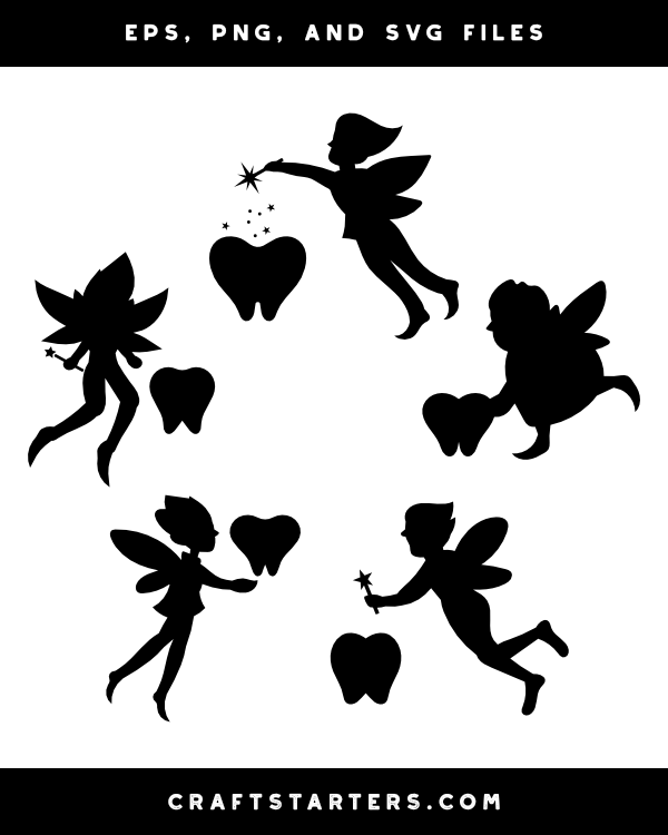 Male Tooth Fairy Silhouette Clip Art