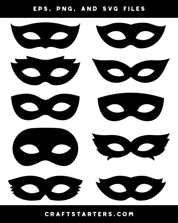 Mardi Gras Mask Silhouette Clip Art