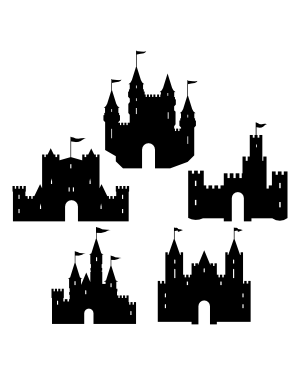Medieval Castle Silhouette Clip Art