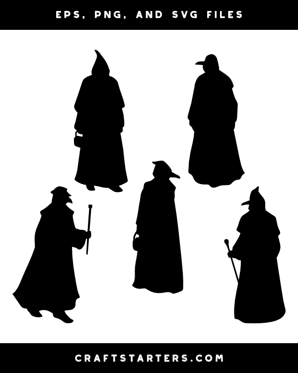 Medieval Plague Doctor Silhouette Clip Art