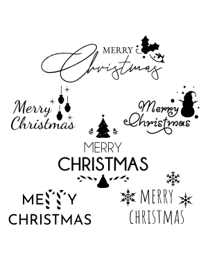 Merry Christmas Silhouette Clip Art