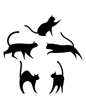 Minimalist Cat Silhouette Clip Art