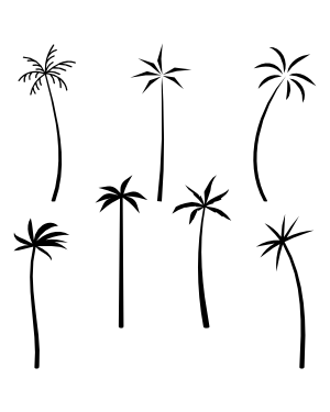 Minimalist Palm Tree Silhouette Clip Art